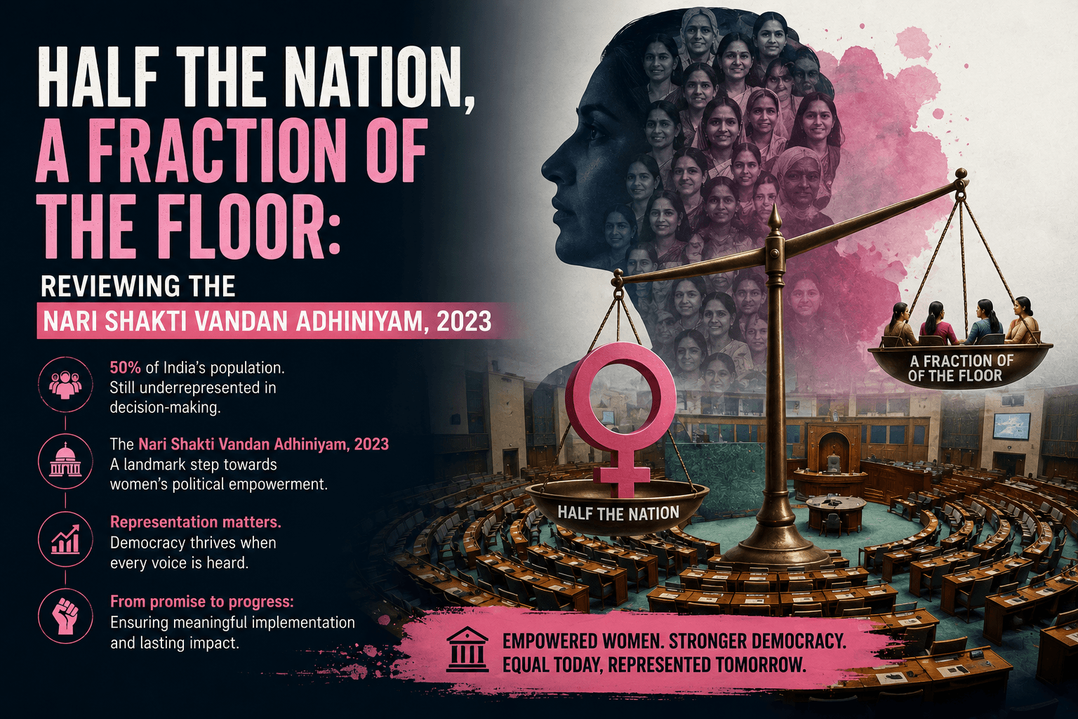 Half the Nation, a Fraction of the Floor: Reviewing the Nari Shakti Vandan Adhiniyam, 2023